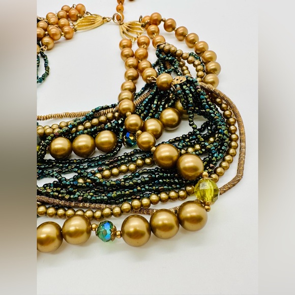 Vintage Multi Strand Statement Necklace - Picture 4 of 13